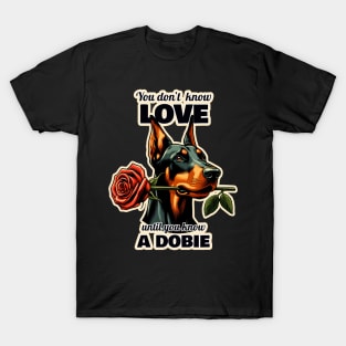 Doberman Valentine's day T-Shirt